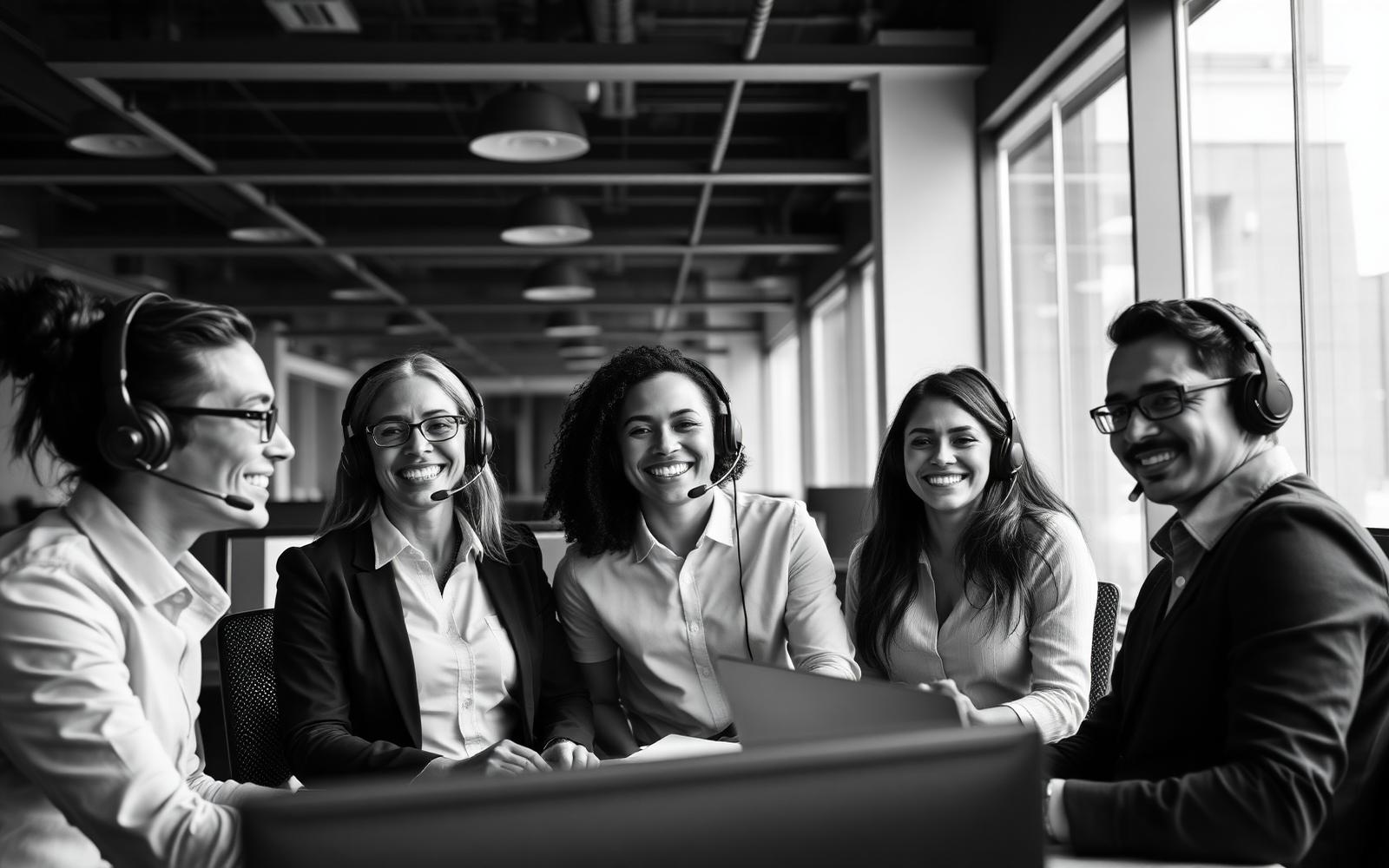 Equipo de Tu-Voz colaborando en la oficina